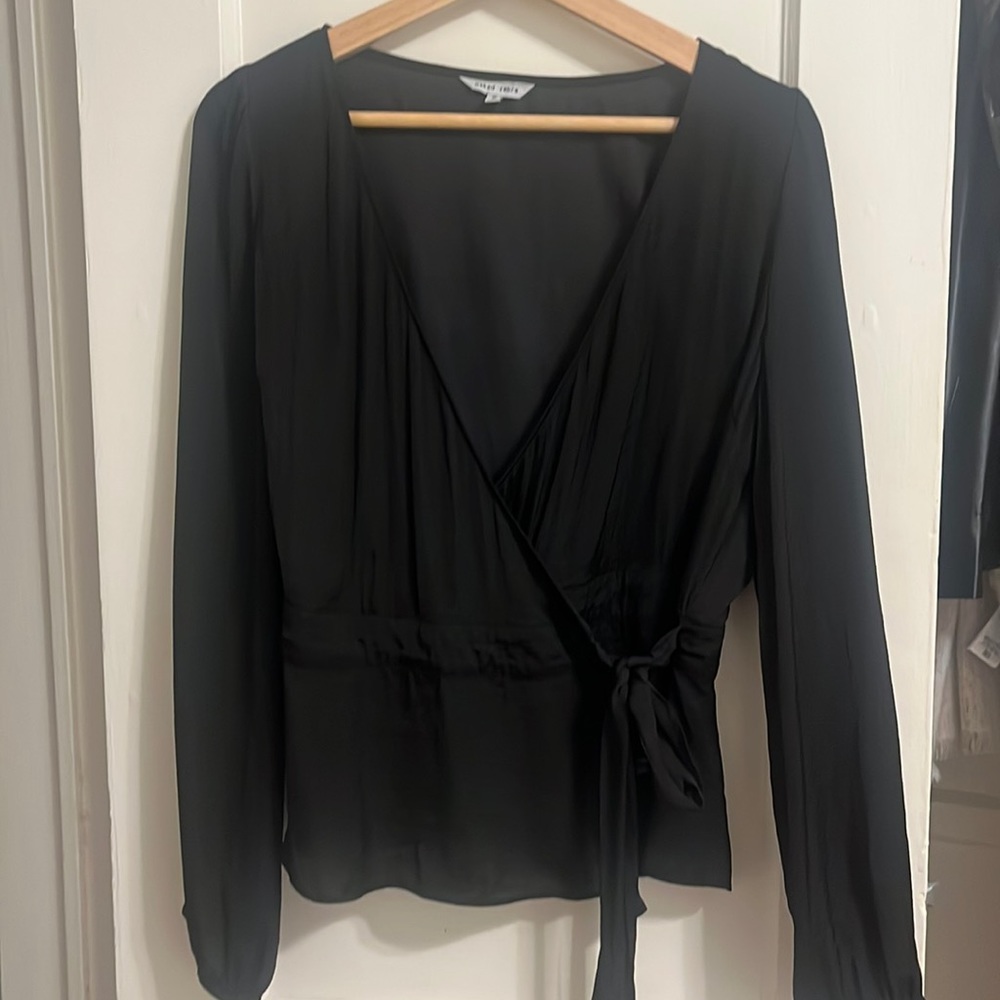 Naked zebra wrap long sleeve top